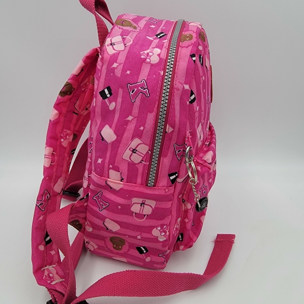 Kipling Pink Small-Medium Backpack Multicolor Euc… - image 4